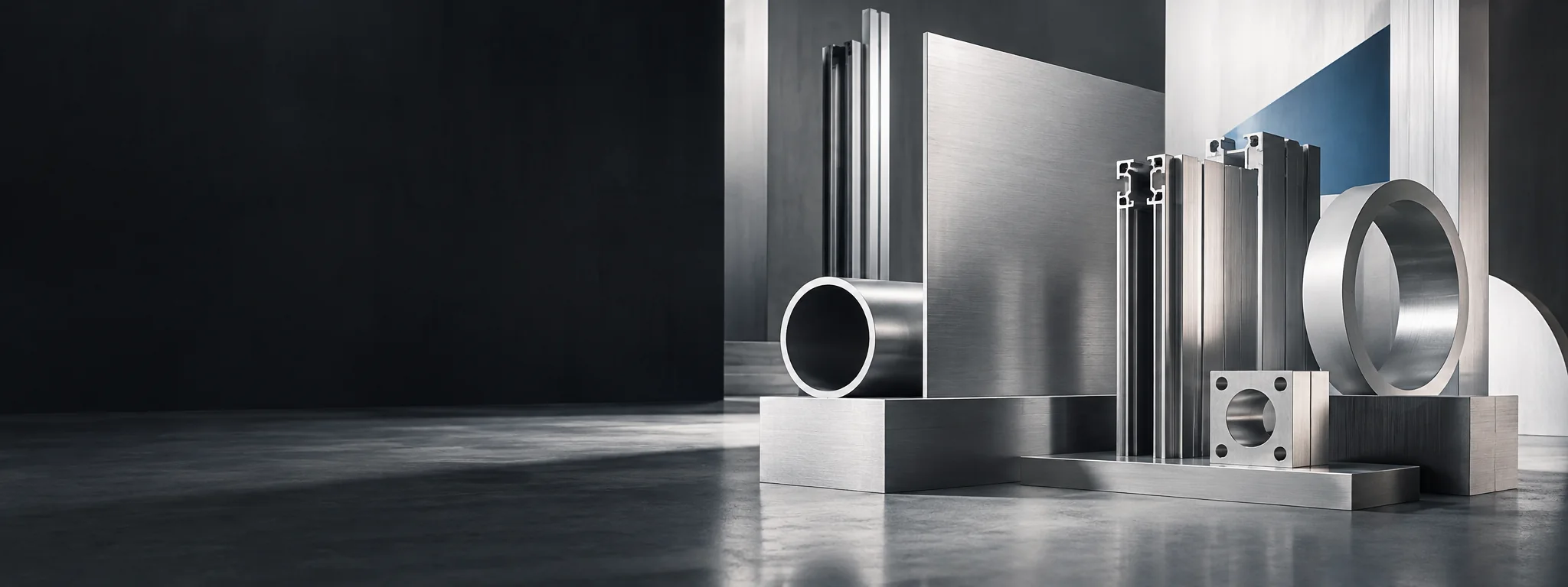 Editorial material composition representing aluminium